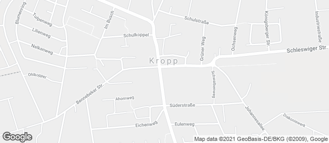 Karte mit Standort von Bäckerei Schmidt - Fil. Kropp