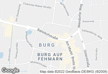 Karte mit Standort von Inselbäckerei Börke - Filiale Petersdorf im EDEKA-Markt