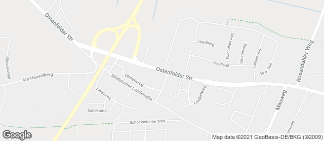 Karte mit Standort von Meyer's Bäckerei Husum Dreimühlen