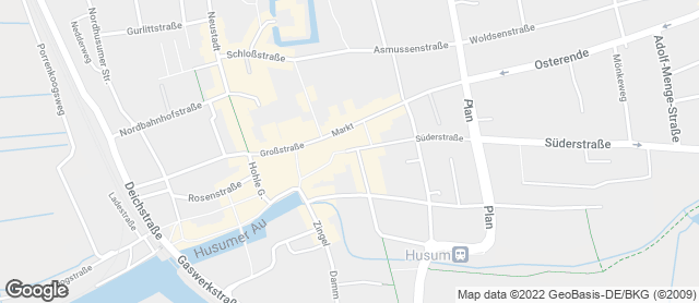 Karte mit Standort von Knusperbäcker Husum