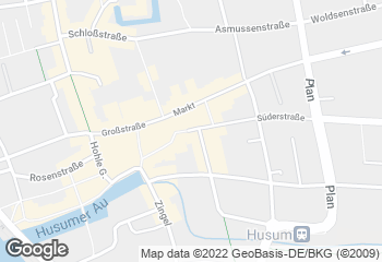 Karte mit Standort von Knusperbäcker Husum
