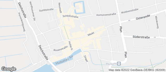 Karte mit Standort von Bäcker Meesenburg GmbH Husum