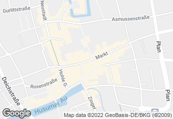 Karte mit Standort von Bäcker Meesenburg GmbH Husum