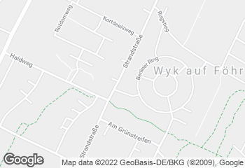 Karte mit Standort von Strandstraße