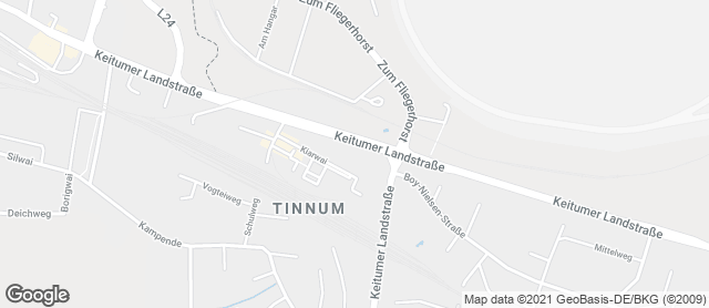 Karte mit Standort von Niebüller Backstube in Tinnum