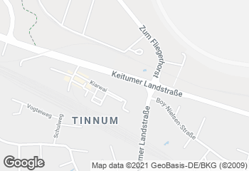 Karte mit Standort von Niebüller Backstube in Tinnum